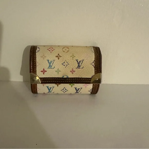 Louis Vuitton Murakami White Monogram Multicolor Porte Monnaie CardHolder MI1015 - Picture 14 of 17